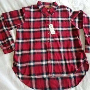 Q3e lw7229m wrangler red flannel ladies shirt